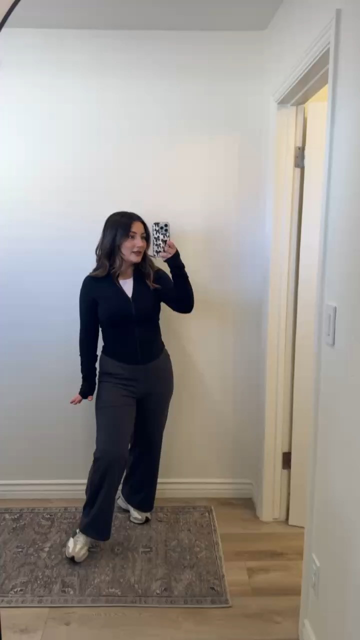 Petite friendly activewear! 

Tops size small, Dark grey pants size small short (5'0" 140lbs)