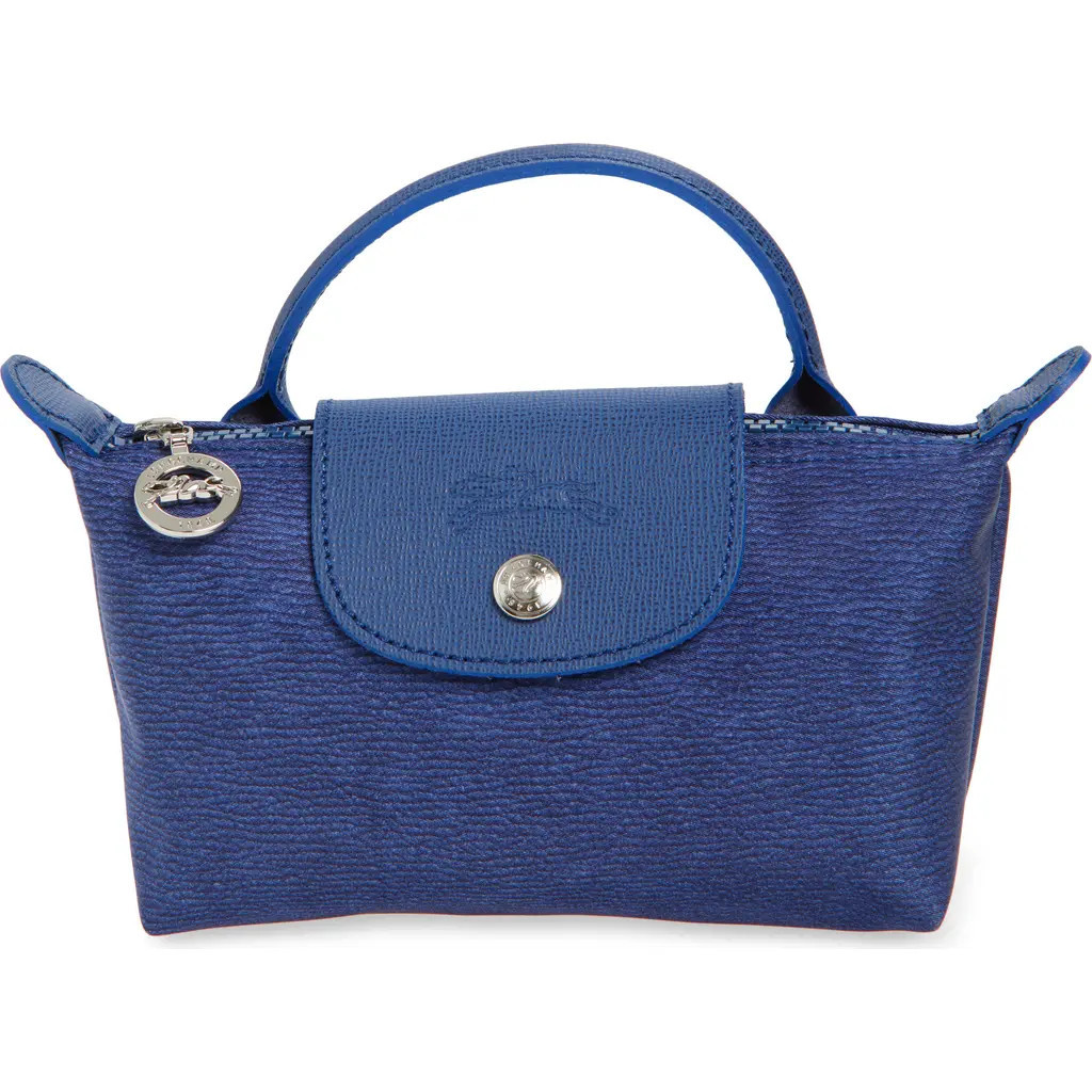 Longchamp Le Pliage Cosmetics Case in Denim at Nordstrom | Nordstrom