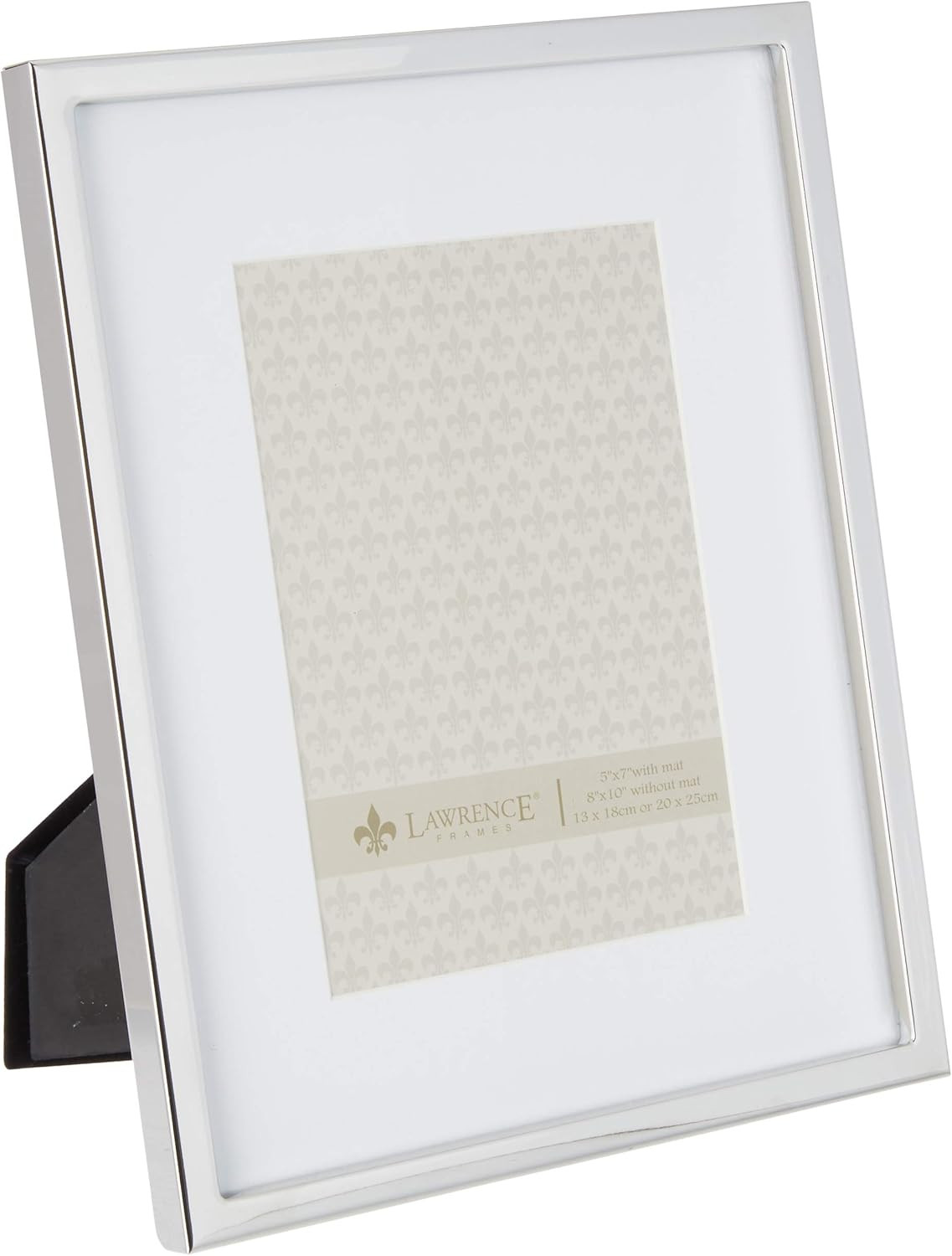 Lawrence Frames 710680 5 by 7-Inch Silver Standard Metal Picture Frame, 8 by 10-Inch Matted | Amazon (US)