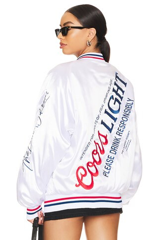 The Laundry Room Coors Light 1980 Varsity Jacket in White from Revolve.com | Revolve Clothing (Global)