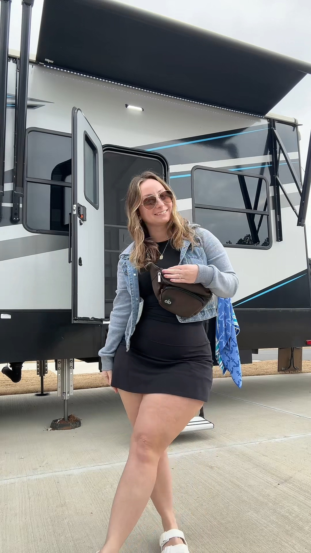 Camping fit check ft @lululemon @Alo Yoga Birkenstock and Burberry 