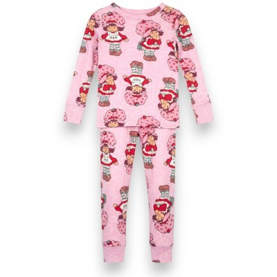 Strawberry Shortcake Toddler Girls' 2-Piece Soft Pajama Set, Light Pink, 3T | Target
