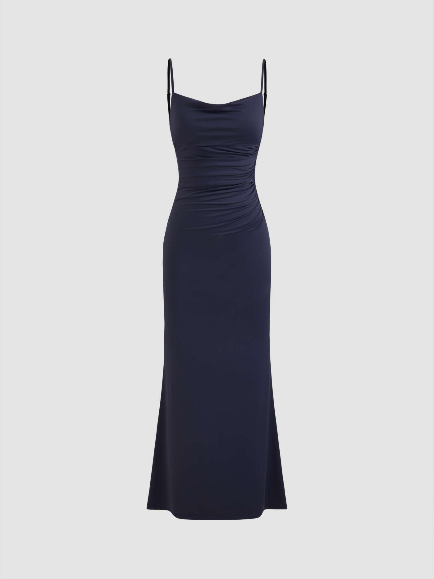 Bridesmaid Dress Cowl Neck Ruched Backless Maxi Dress For Party/Clubbing | Cider