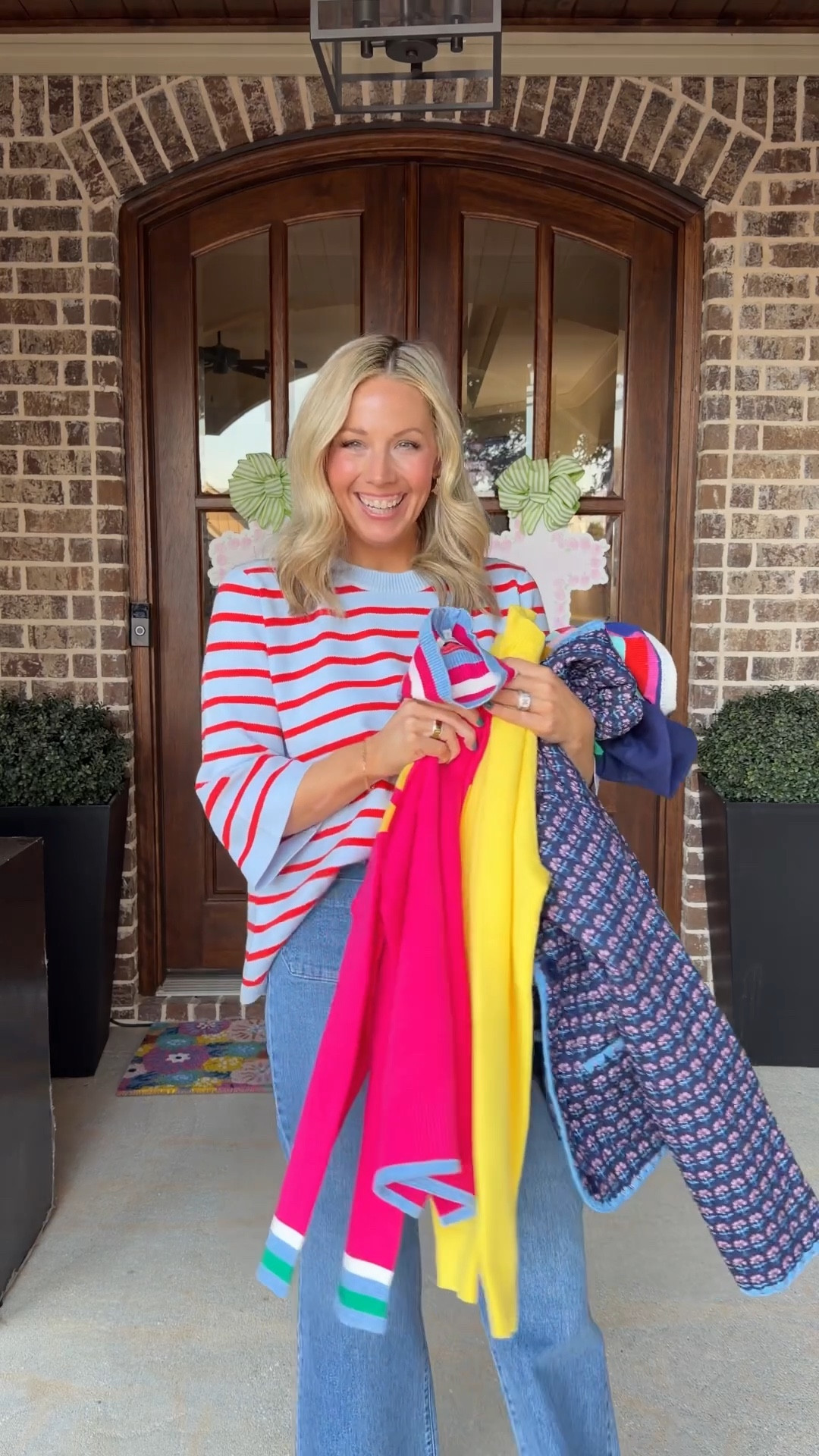 AVARA fun new arrivals! Wearing size small in all tops and size 26 in all jeans! The dark wash wide leg run small, so size up one in those jeans but others run TTS! I’m 5’3 fo reference! Use code Bobbi15 for 15% off your first time use of the code! 

#LTKFindsUnder100 #LTKWorkwear #LTKPetite