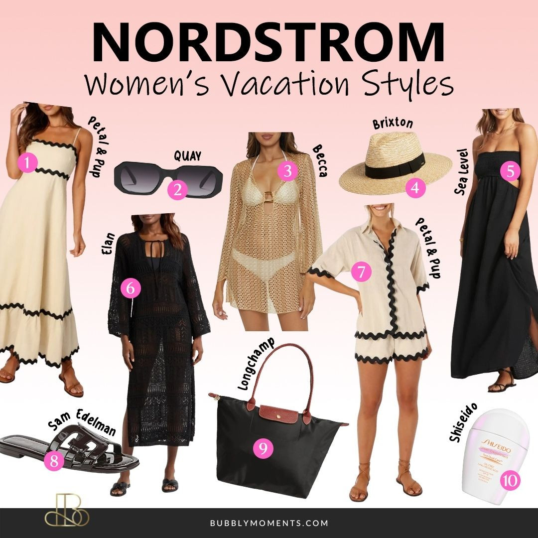 Vacation season is here, and I’ve found the ultimate wardrobe staples to elevate your getaway style! ✈️☀️ Whether you're lounging on the beach, strolling through tropical streets, or enjoying a cozy dinner by the water, these Nordstrom vacation essentials will have you looking effortlessly chic. From stylish swimsuits and breezy cover-ups to comfy sandals and the perfect sun hat, I’ve curated a collection that combines comfort and elegance, so you can look and feel amazing all vacation long. 🌴✨ Don't miss out—shop these must-have pieces now and get ready for your next adventure. Your vacation wardrobe is about to get a serious upgrade! 🌊👜

#LTKStyleTip #LTKTravel #LTKSwim #VacationStyle #NordstromFinds #SummerWardrobe #TravelStyle #BeachVibes #VacationOutfits #ResortWear #ChicTravel #VacationEssentials #NordstromStyle #TravelMustHaves #SummerFashion #TravelLooks #TropicalGetaway #BeachReady #OutfitInspo #ChicAndComfy #TravelFashion #VacationReady #AmazonFashion #Fashionista #WanderlustStyle #SummerTravel #StyleGoals 

 