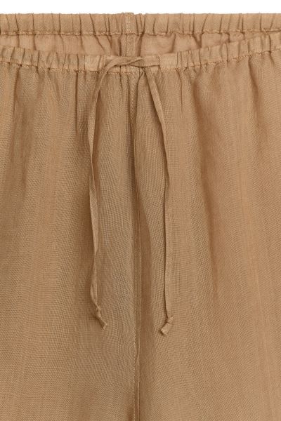 Relaxed Drawstring Trousers - Beige - Ladies | H&M GB | H&M (UK, MY, IN, SG, PH, TW, HK)
