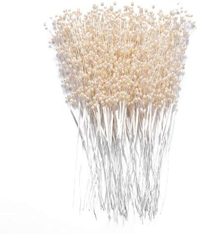 60 Pieces Pearl Stick Stems Bouquets, 4mm Bead String Garland Beaded Spray Filler Floral Arrangem... | Amazon (US)