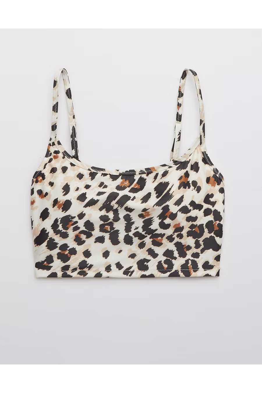 Aerie Leopard Longline Scoop Bikini Top | American Eagle Outfitters (US & CA)