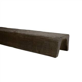 American Pro Decor 5-7/8 in. x 7-7/8 in. x 12.75 ft. Dark Walnut Modern Faux Wood Beam 5APD10008 ... | The Home Depot
