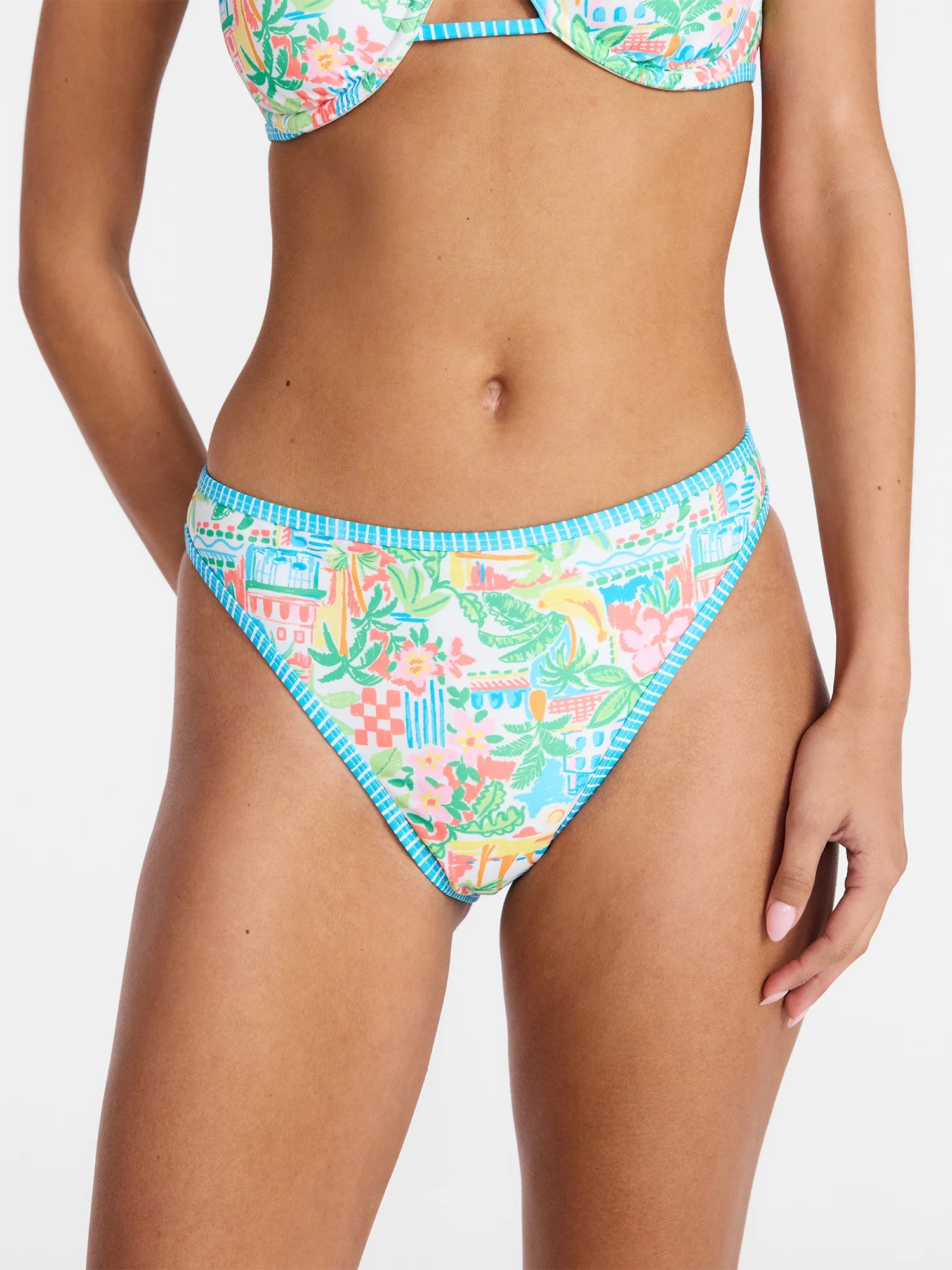 No Boundaries Mid Rise Bikini Bottoms, Women's XXS-XXL | Walmart (US)