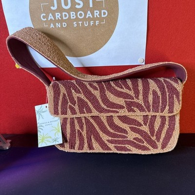 Women\u2019s Beaded Handbag America & Beyond Orange and Burgundy TikTok Viral NWT | eBay | eBay US