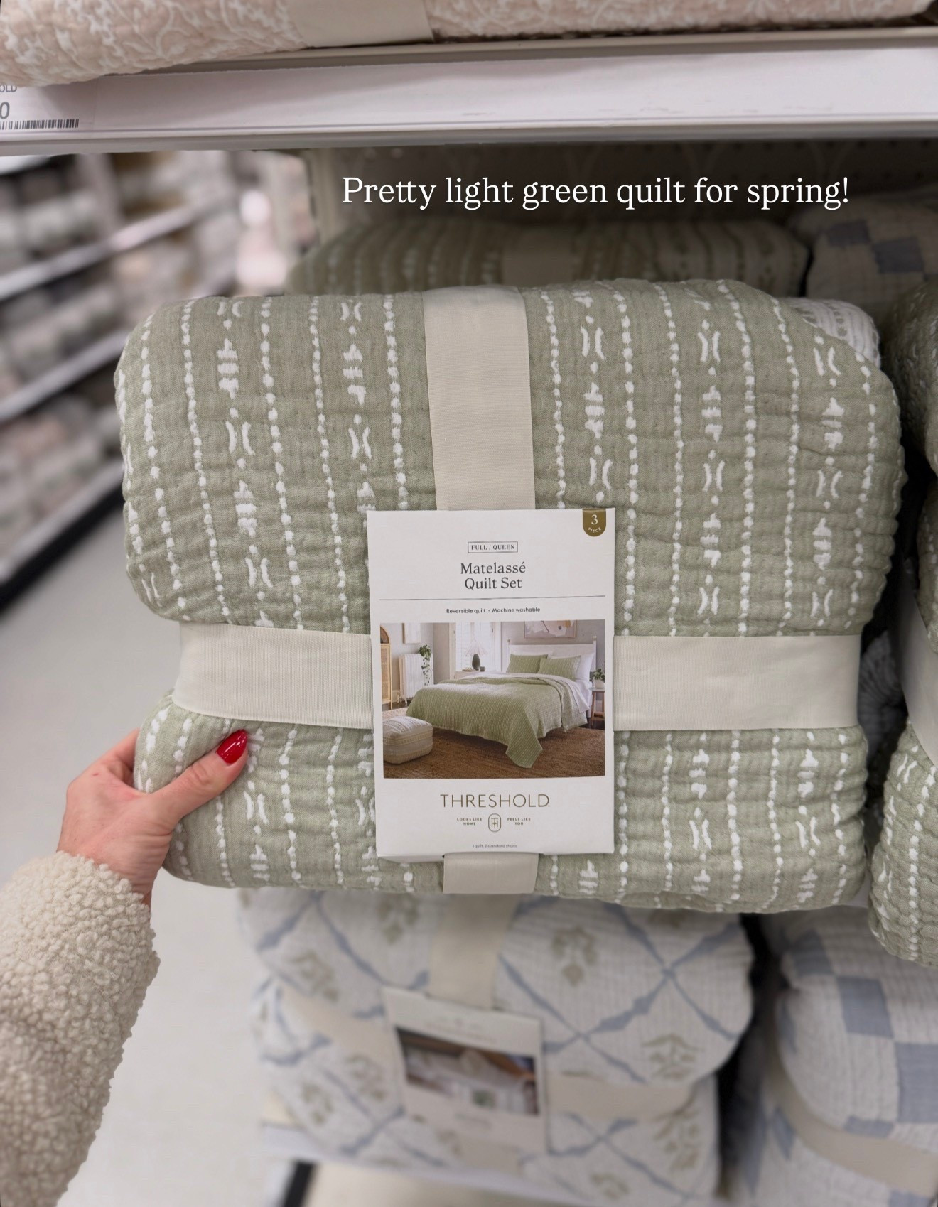 Pretty green reversible quilt!

#LTKSeasonal #LTKHome