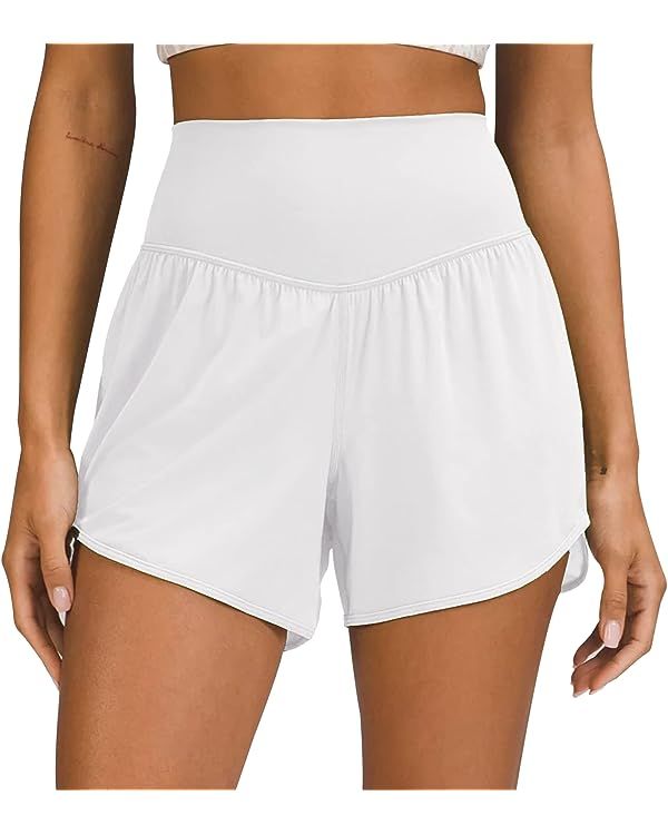 Women's High Waisted Yoga Shorts Mesh Elastic Waist Running Athletic Workout Quick Dry Shorts | Amazon (US)