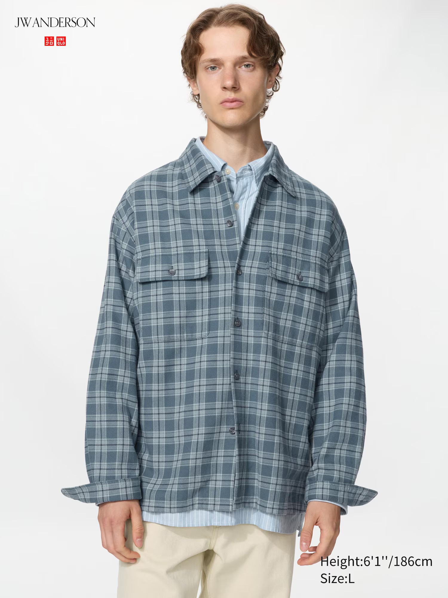 Uniqlo - Flannel Shirt (check) - Blue - M | UNIQLO (UK)