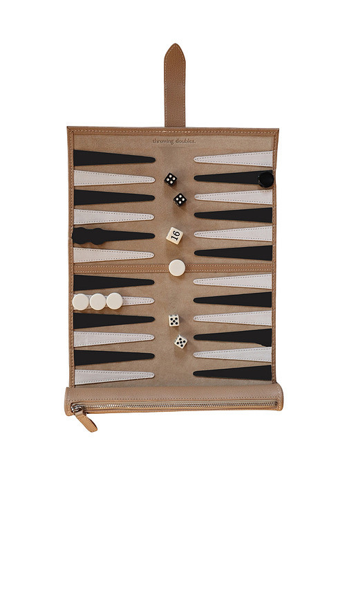 Throwing Doubles Manhattan Travel Backgammon Board in Beige. | Revolve Clothing (Global)