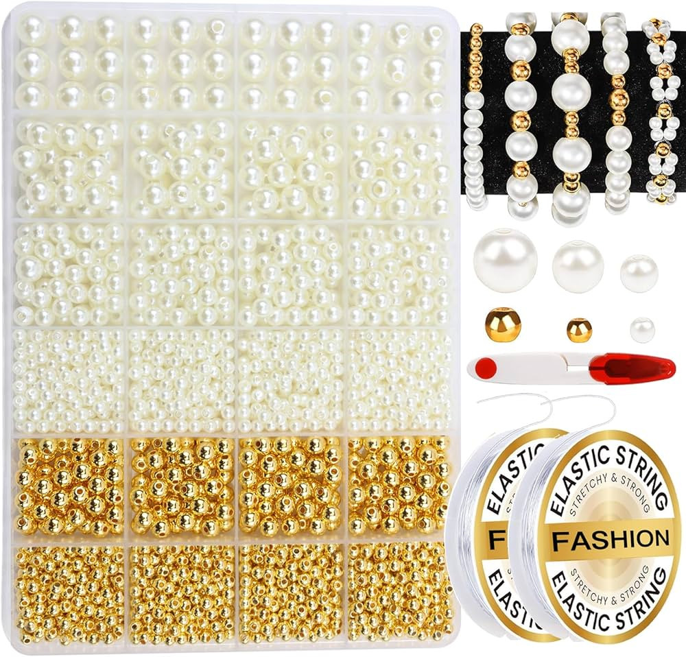 Hpebl 2136PCS Beads for Bracelets Pearl Bracelet Making Kit Friendship Bracelet Kits Bracelet Bea... | Amazon (US)