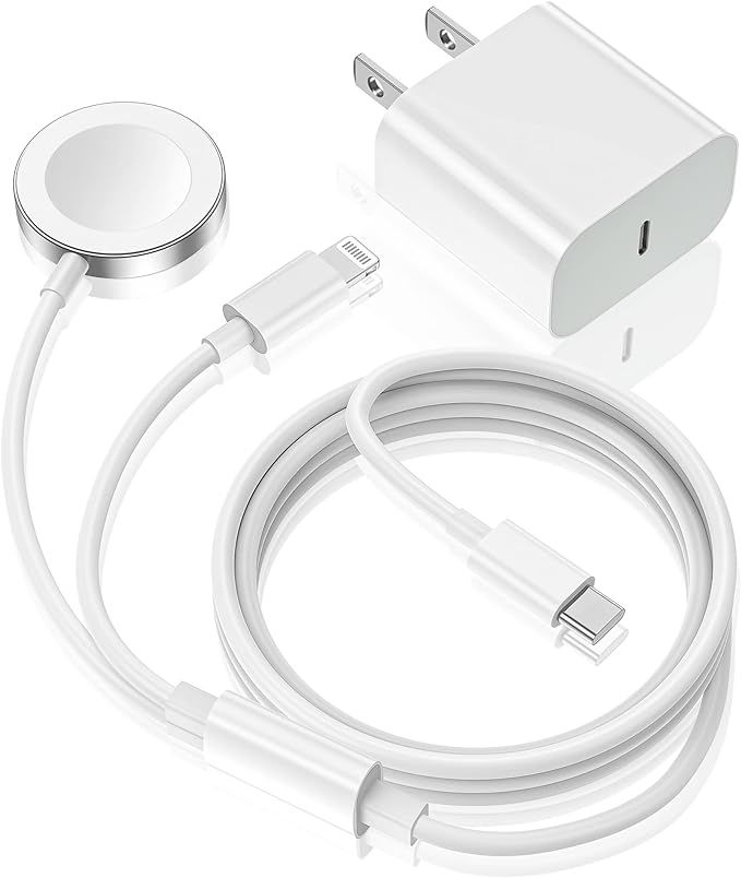 Apple Watch Charger,Upgraded 2-in-1 USB C Fast iPhone Watch Charger [Apple MFi Certified] 6FT Mag... | Amazon (US)