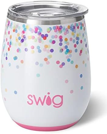 Swig Life 14oz Insulated Wine Tumbler with Lid | 40+ Pattern Options | Dishwasher Safe, Holds 2 G... | Amazon (US)