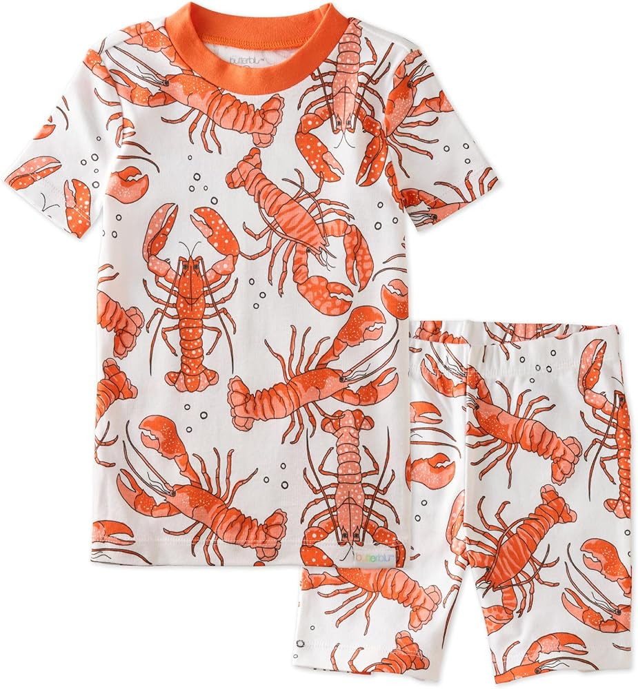 Butterblu Shade Snug-fit 2-Piece Toddler Pajamas 100% Organic Cotton Short Sleeve Top and Shorts ... | Amazon (US)
