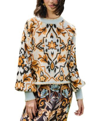 FARM Rio Winter Tapestry Round Neck Sweater    | Bloomingdale's Women | Bloomingdale's (US)