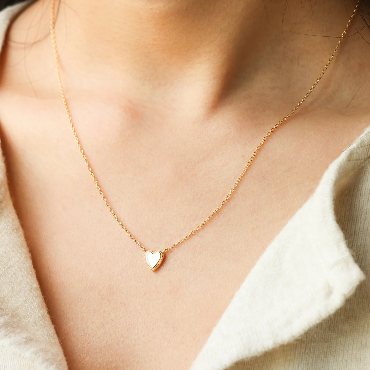 Stackable Tiny Heart Necklace | Mint & Lily