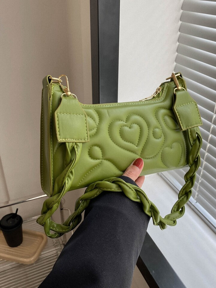 Quilted Bag Small Olive Green | SHEIN