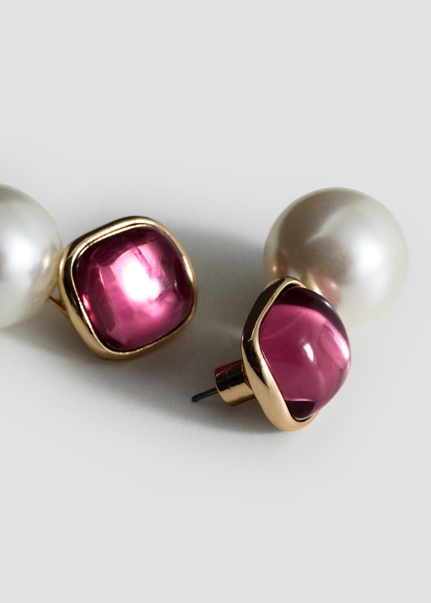 Combined pearl drop earrings | Mango (US/MX/AU)