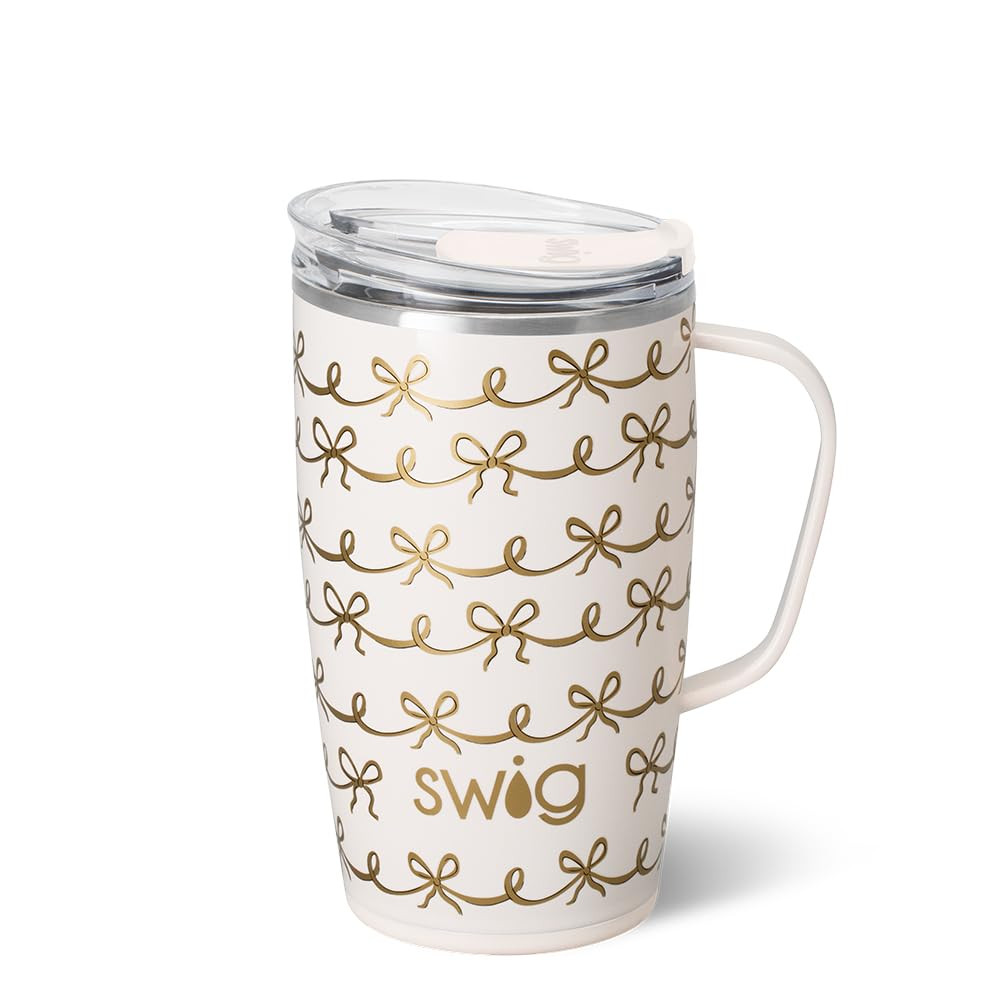 Swig Life 18oz Travel Mug, Insulated Tumbler with Handle and Lid, Travel Coffee Mug, Cup Holder F... | Amazon (US)