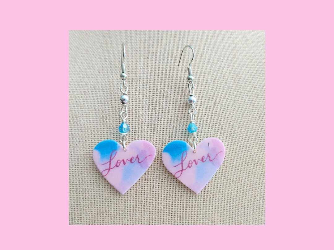 Lover Earrings Taylor Swift Inspired, Midnights, Eras Tour Jewerly, Eras Earrings, Swiftie Merch,... | Etsy (US)