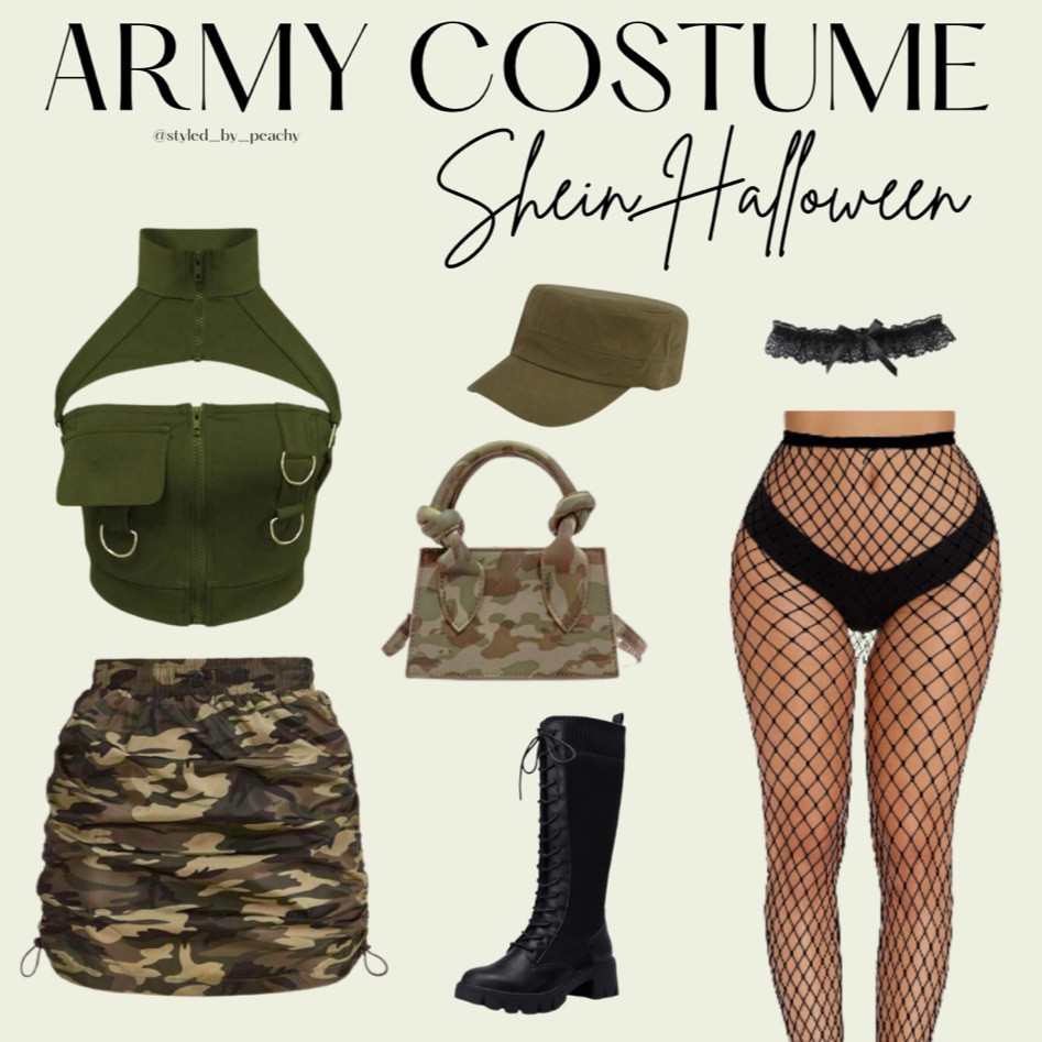 Women’s Army Halloween Costume | Styled by SHEIN | DIY Halloween Costume Inspo | Styled Halloween Outfit

#LTKHalloween #LTKfindsunder50 #LTKfindsunder100