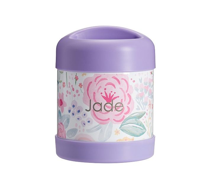 Mackenzie Lavender Floral Blooms Hot/Cold Container | Pottery Barn Kids