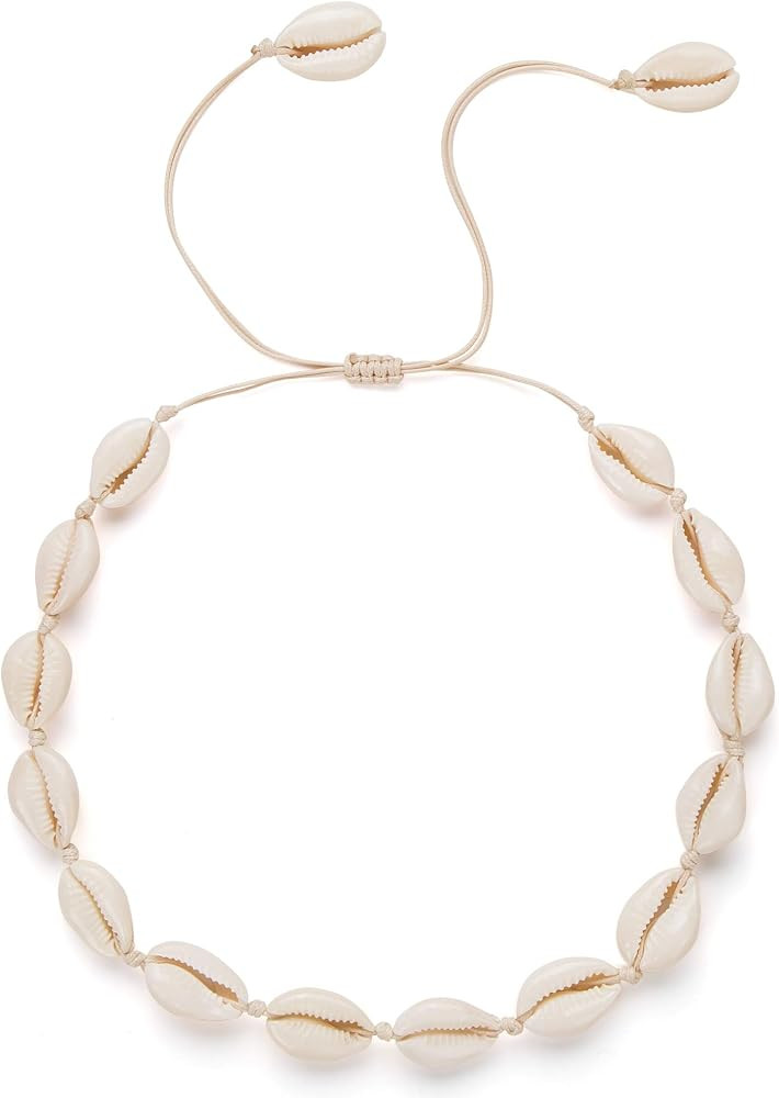 Nackiy Shell Necklace for Women, Handmade Summer Beach Jewelry Gift | Amazon (US)