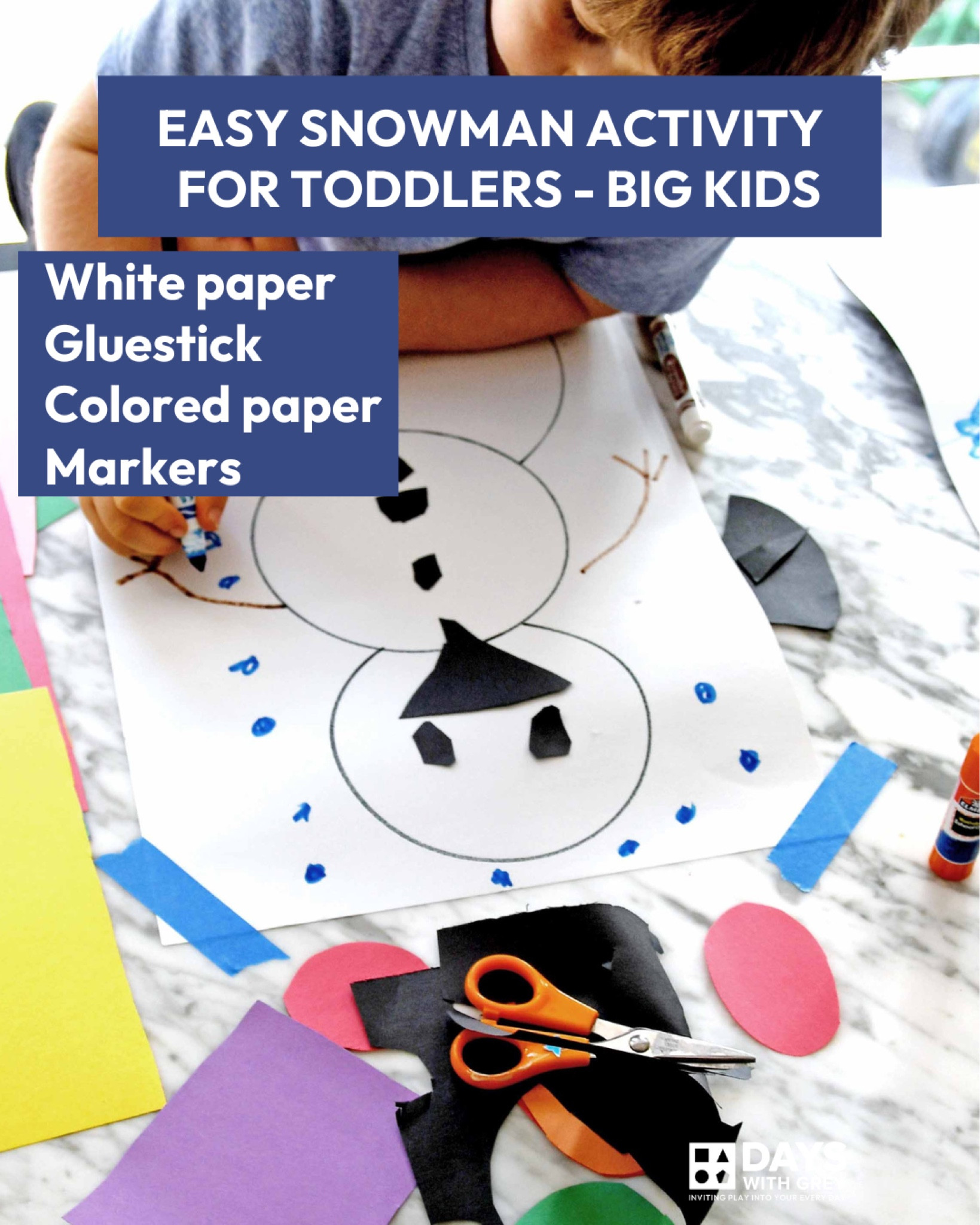 Cut and glue snowman art makes a great activity for kids of all ages! Grab these simple art supplies to have on hand for this simple craft. 

#LTKSeasonal #LTKKids #LTKFamily