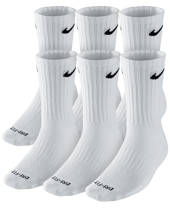 Men's Socks, Dri Fit Crew 6 Pairs | Macys (US)