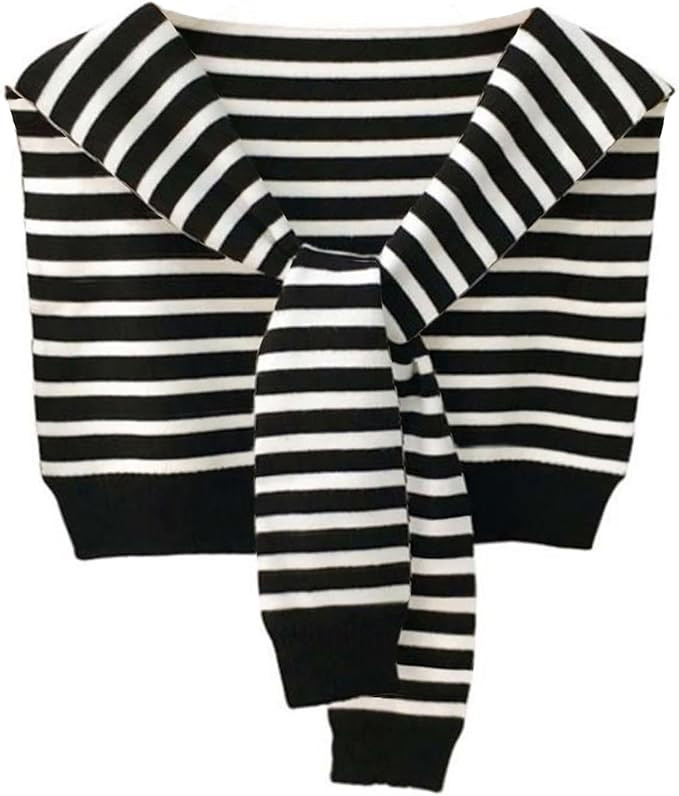 Women Sweater Shawl Wraps Y2K Knitted Tie Up Knotted Shoulder Cape Casual Travel Scarf Tops Trend... | Amazon (US)