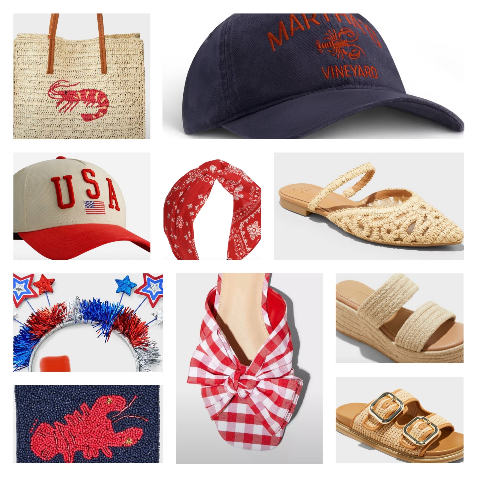 Shoes, hats, purses, and headbands are the little touches that make an outfit “work”. 
And side note - the raffia wedges make your legs look amazing and I wore them for 8 hours at Disney!





#memorialdaysales
#memorialdayweekend
#whattowearmemorialday
#redwhiteandblue
#holidayweekend
#fourthofjulyoutfitideas
#redwhiteandblueoutfits
#targetstyle
@targetstyle 
@target 


#LTKSeasonal #LTKStyleTip #LTKSummerEdit