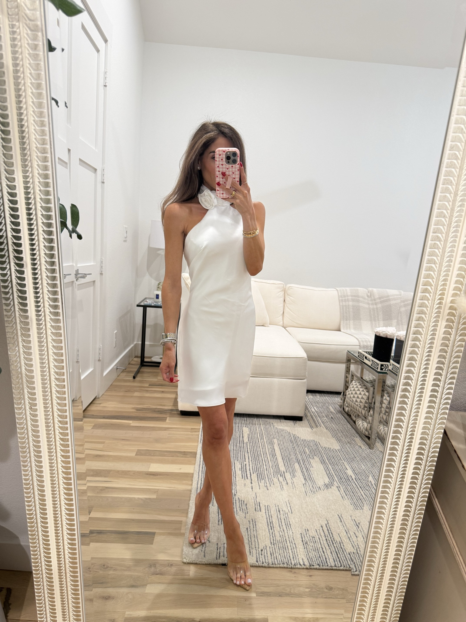 White halter dress size xxs wedding guest dress floral bridal dress shower dress 

#LTKPetite #LTKootd #LTKSaleAlert