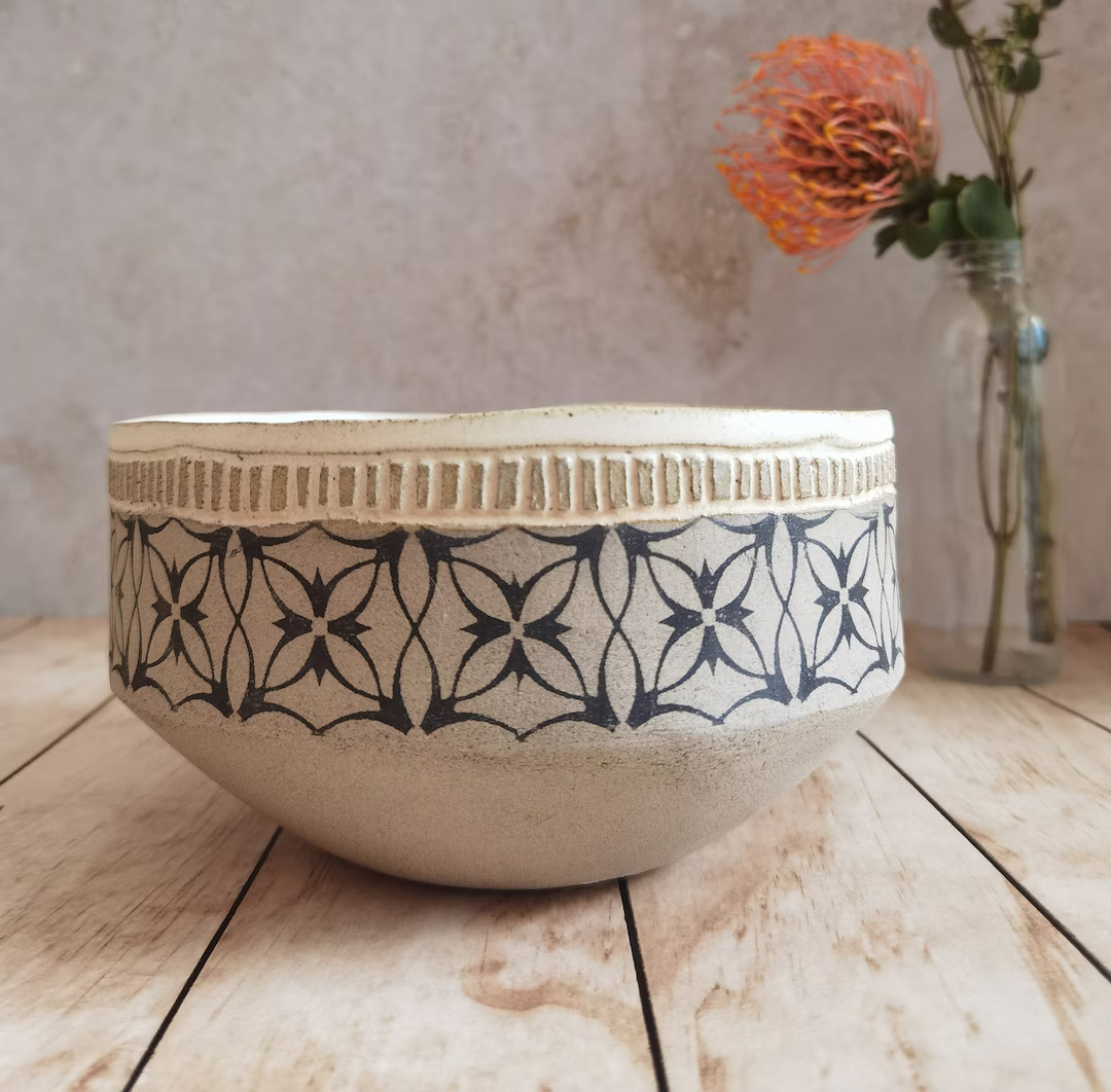 ONE Unique Bowl Rustic Handmade Pottery Tall Pottery Serving - Etsy | Etsy (US)