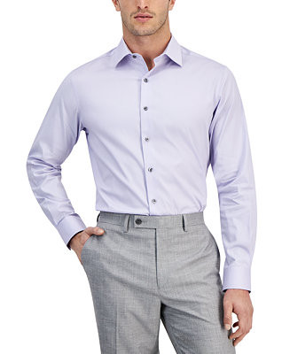 Men's Regular-Fit Temperature Regulating Solid Dress Shirt, Created for Macy's | Macy's