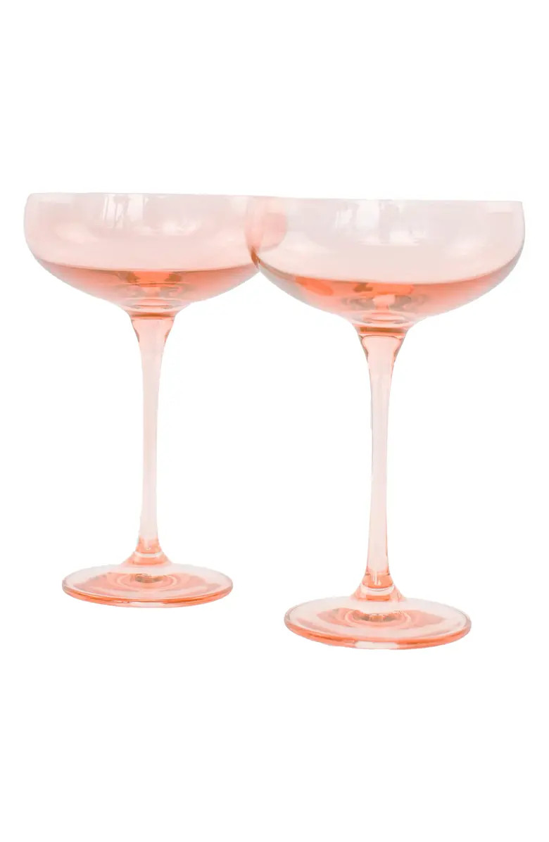 Estelle Colored Glass Set of 2 Stem Coupes | Nordstrom | Nordstrom