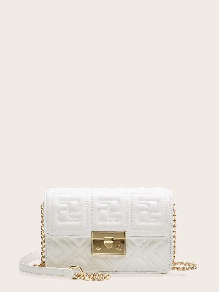 Push Lock Chain Crossbody Bag | SHEIN