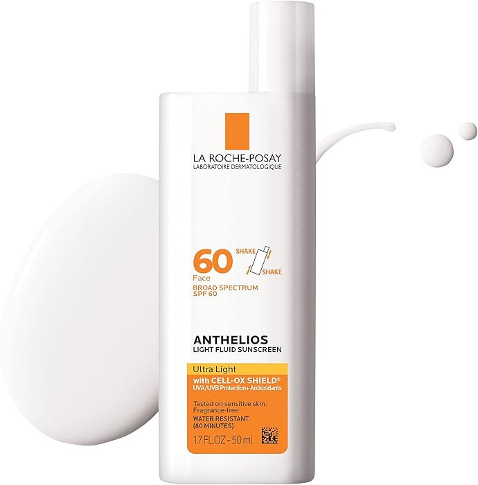La Roche-Posay Anthelios Light Fluid Facial Sunscreen SPF 60, Lightweight Sunscreen For Face, Flu... | Amazon (US)
