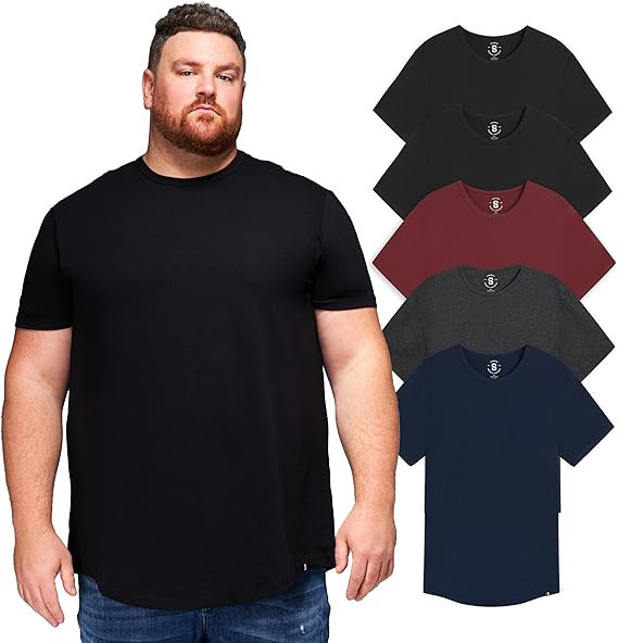 STRONGSIZE Men's Big and Tall Shirts – Stretch T-Shirt for Casual Wear (Available in Longer and... | Amazon (US)
