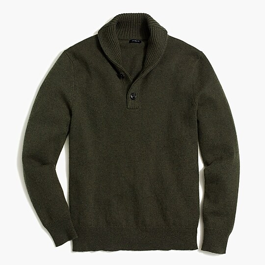 Shawl-collar sweater in supersoft lambswool blend | J.Crew Factory