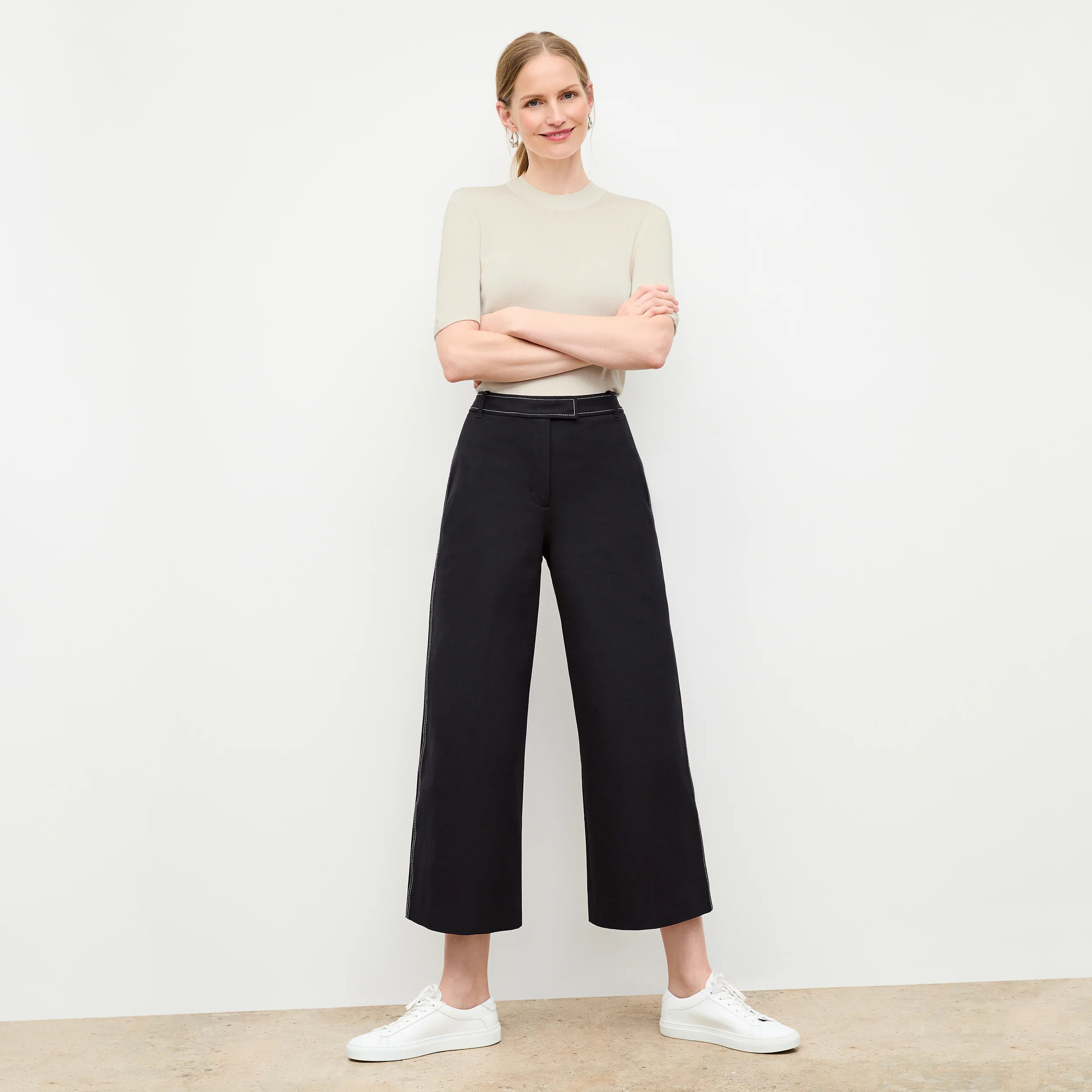 The Abby Pant - Contrast Stitch Eco Better Than Denim | MM LaFleur