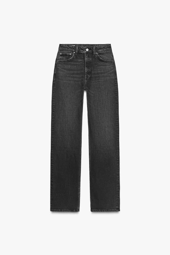 TRF HIGH-WAIST STRAIGHT LEG JEANS | Zara UK