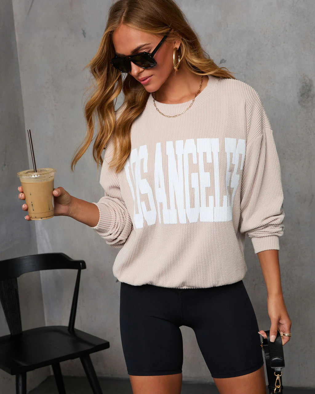 Home Town Rep Ribbed Oversized Sweatshirt | VICI