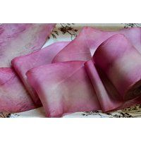 Rosy Rhubarb Hand Dyed Silk Ribbon | Etsy (US)