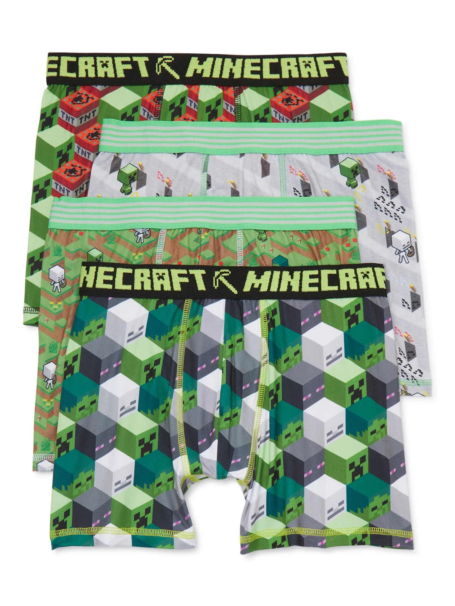 Minecraft Boy's All Over Print Boxer Briefs Underwear, 4-Pack, Sizes XS-XL | Walmart (US)