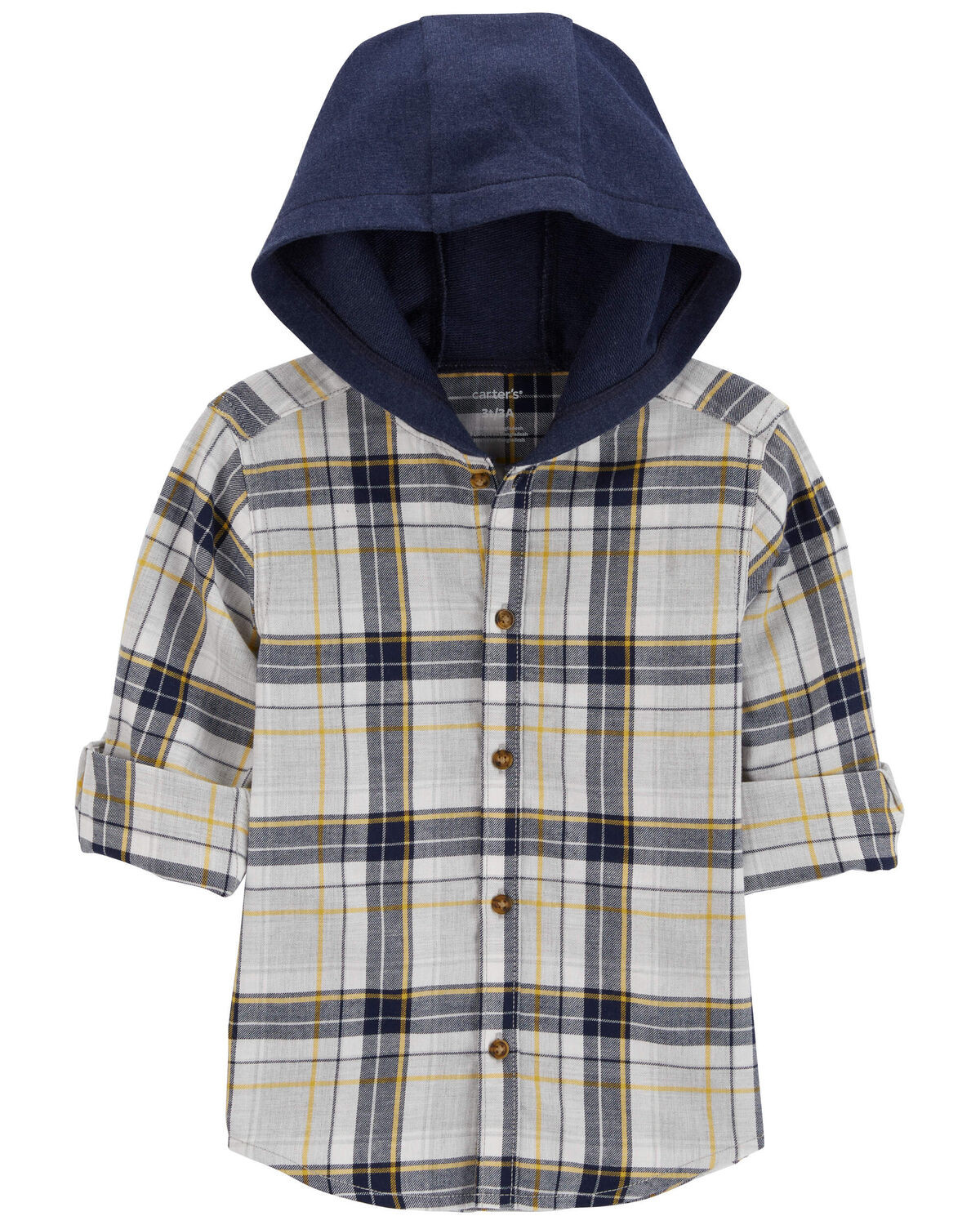 Toddler Plaid Hooded Button-Down Shirt - Carter's | Carter's | Carter's Inc